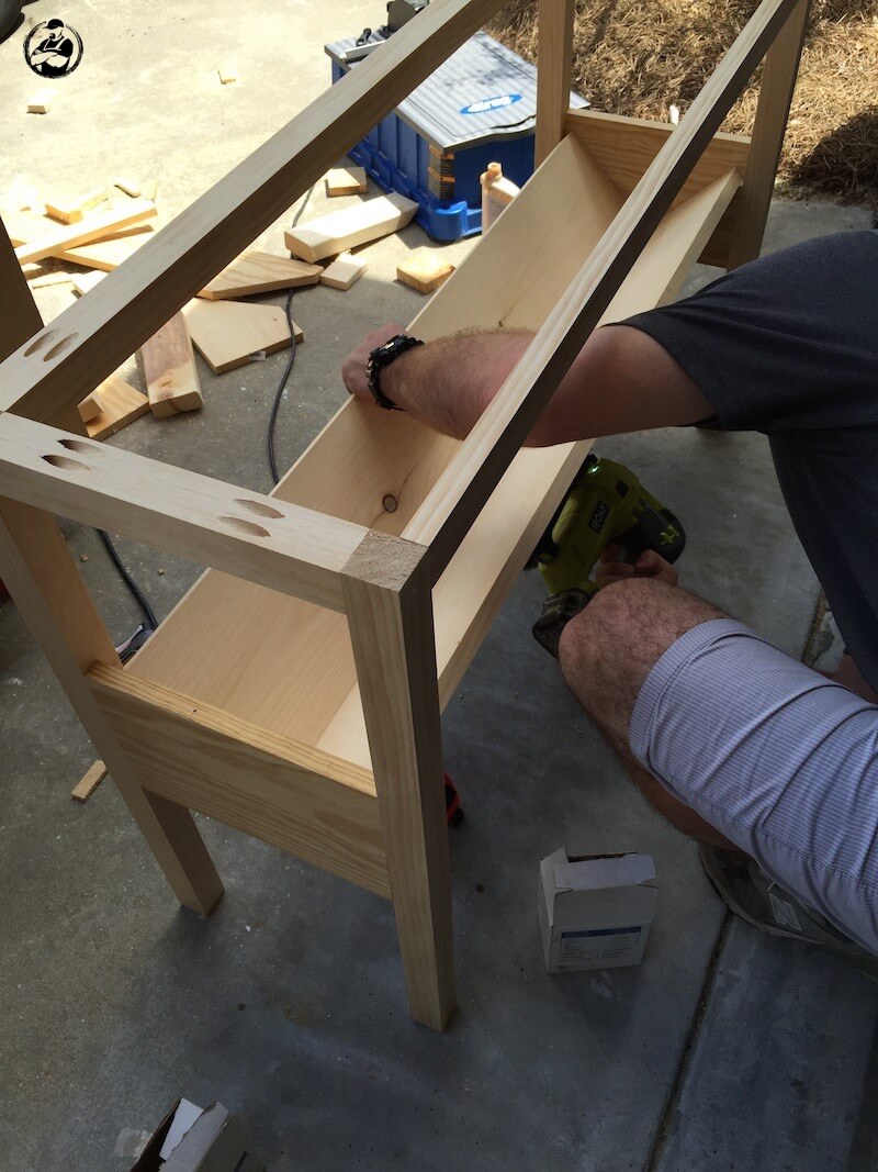 Book Rack Console Table Plans - Step 3