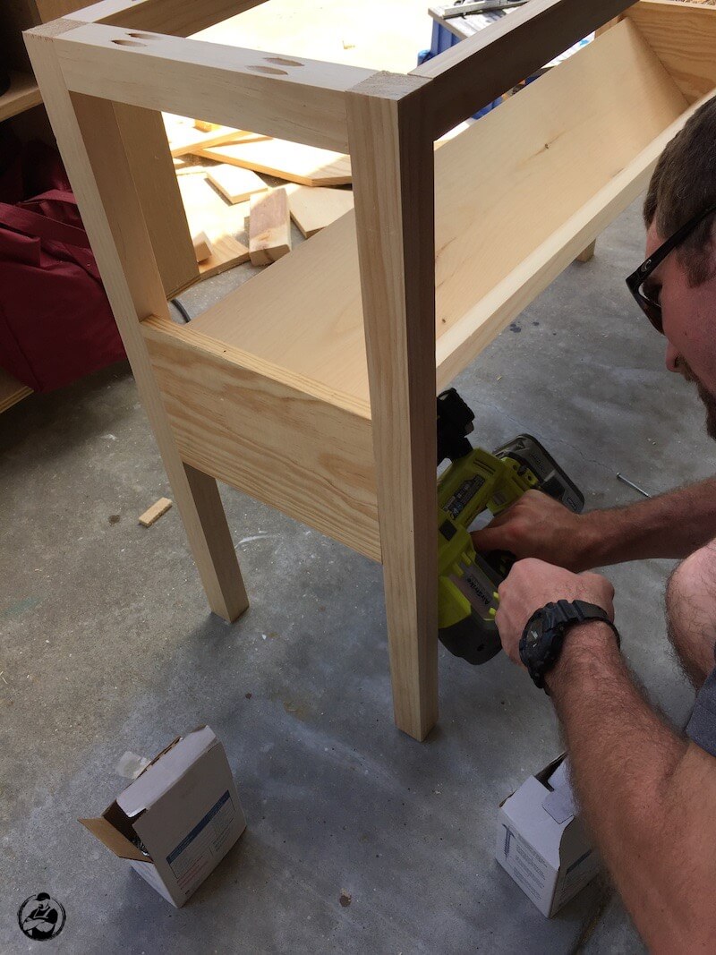 Book Rack Console Table Plans - Step 3