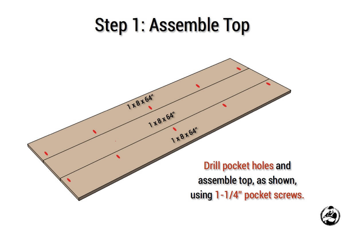 DIY Rustic Media Center Plans - Step 1