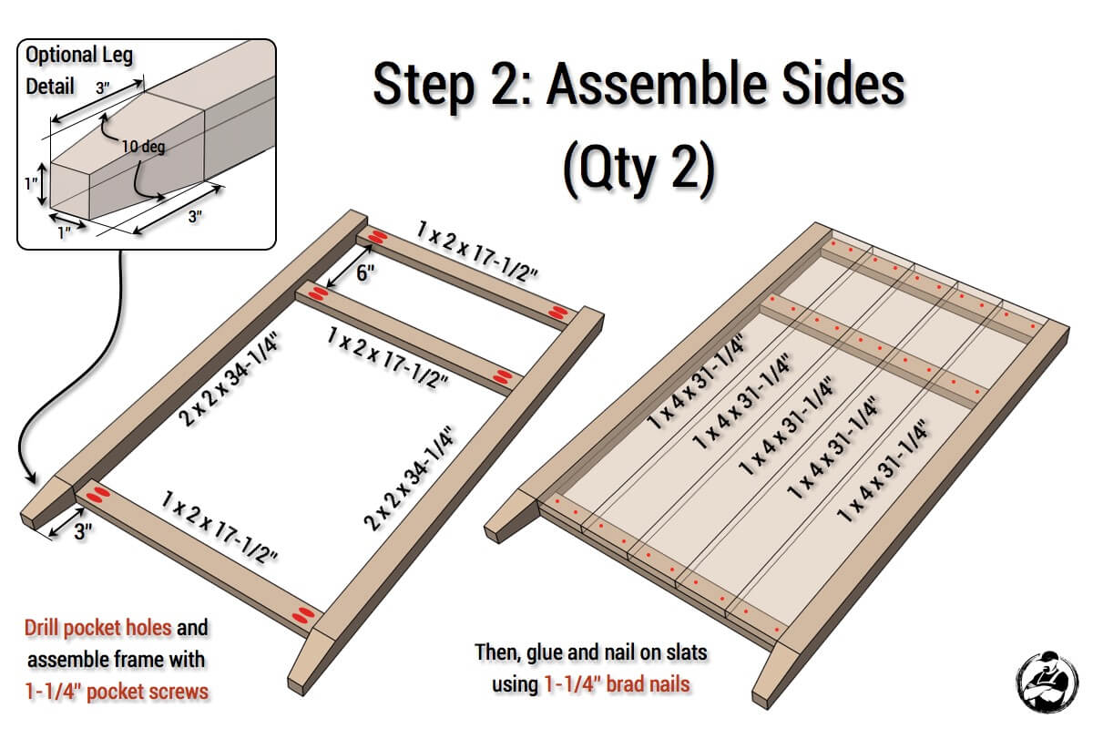 DIY Rustic Media Center Plans - Step 2