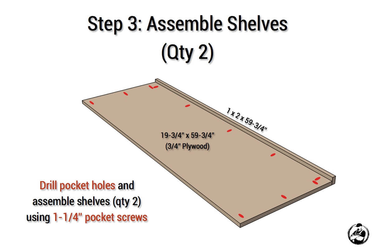 DIY Rustic Media Center Plans - Step 3