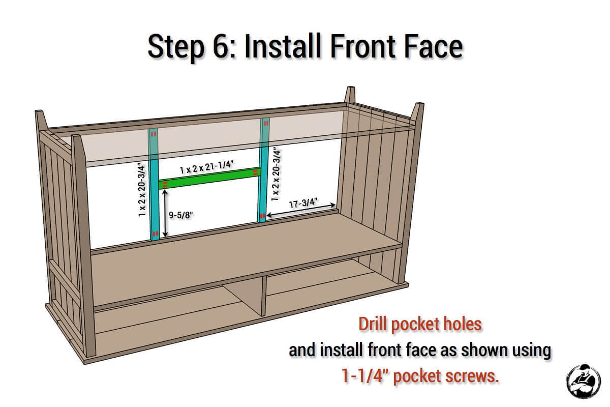 DIY Rustic Media Center Plans - Step 6