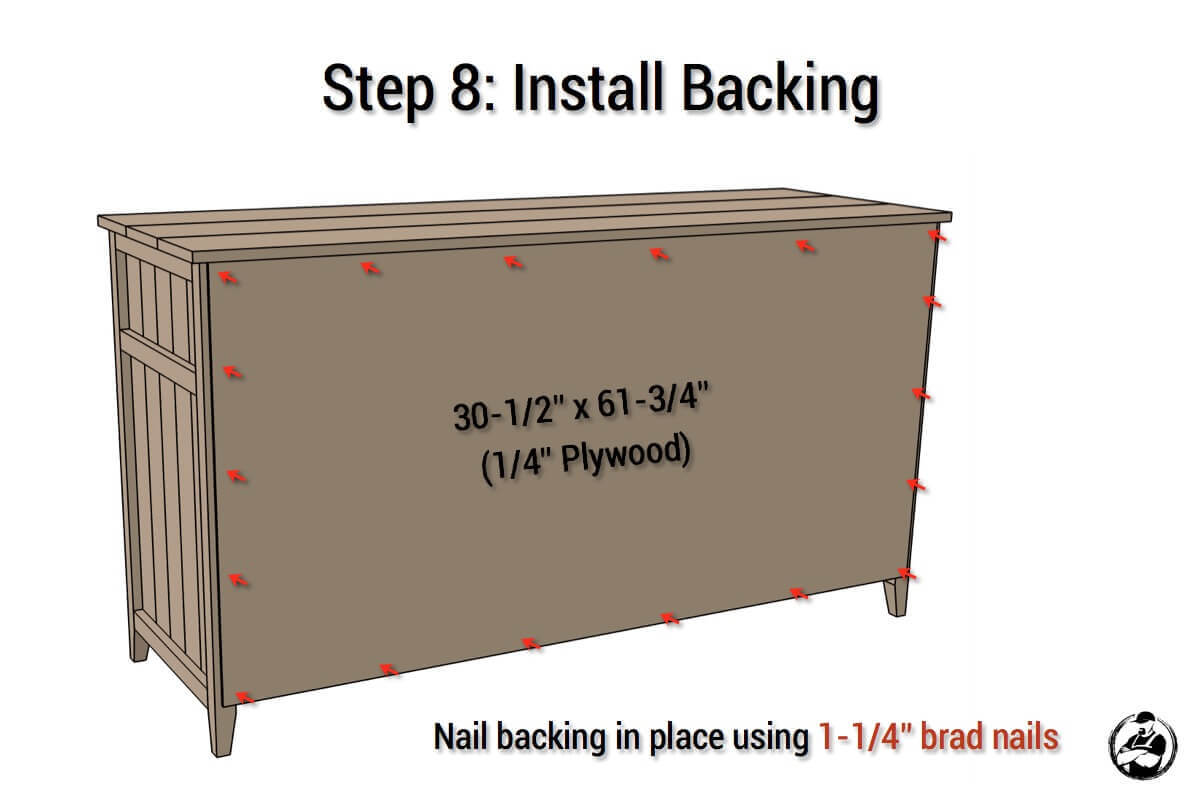 DIY Rustic Media Center Plans - Step 8