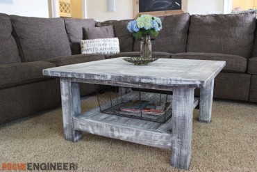 Square Plank Coffee Table Plans - Rogue Engineer