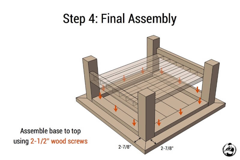 Square Plank Coffee Table - Step 4