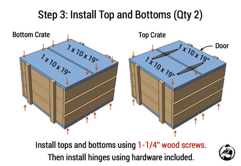 Stacked Crate End Table Plans - Step 3