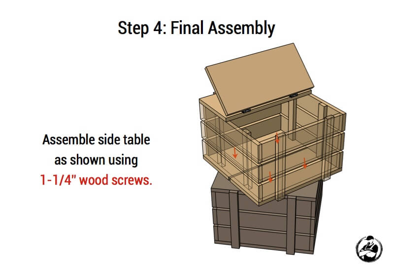 Stacked Crate End Table Plans - Step 4