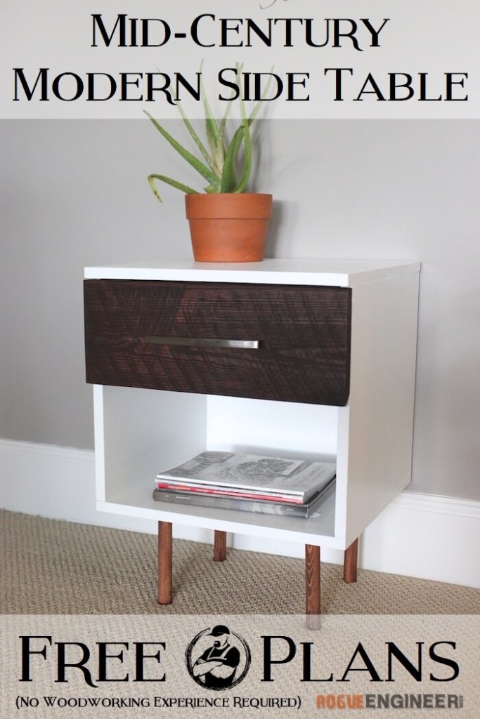 Mid-Century Modern Side Table  Free Plans  Rogue Engineer