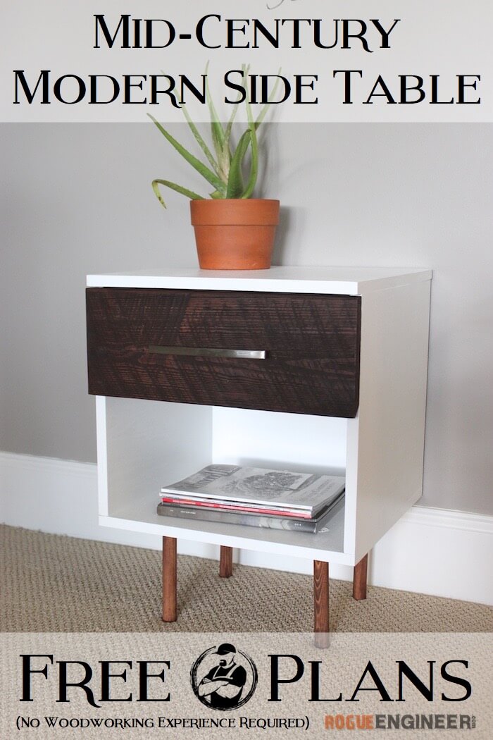 DIY Mid Century Modern Side Table Plans - Rogue Engineer