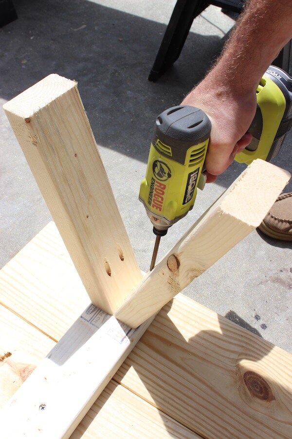 DIY Sawhorse Coffee Table Plans - Step 6