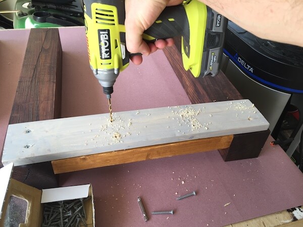 2x4 end tables made from scrap left over pieces. Boards are screwed  together hidden using a Kreg…