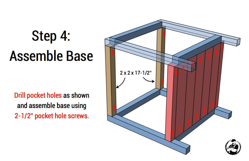 DIY Simple Square Bedside Table Plans - Step 4