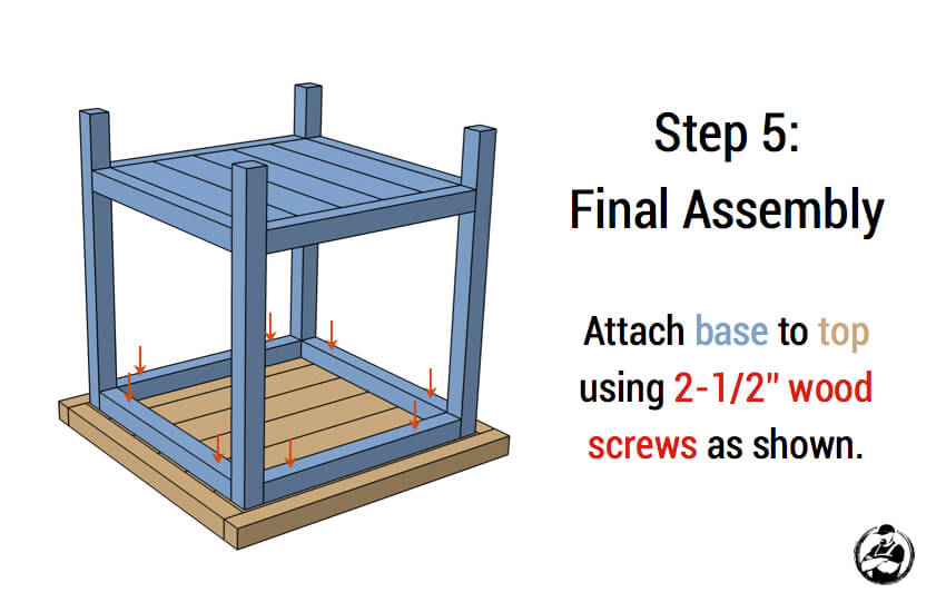 DIY Simple Square Bedside Table Plans - Step 5