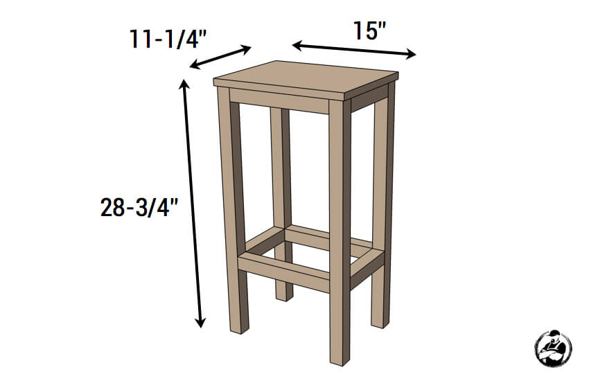 Simple DIY Stool Plans - Dimensions