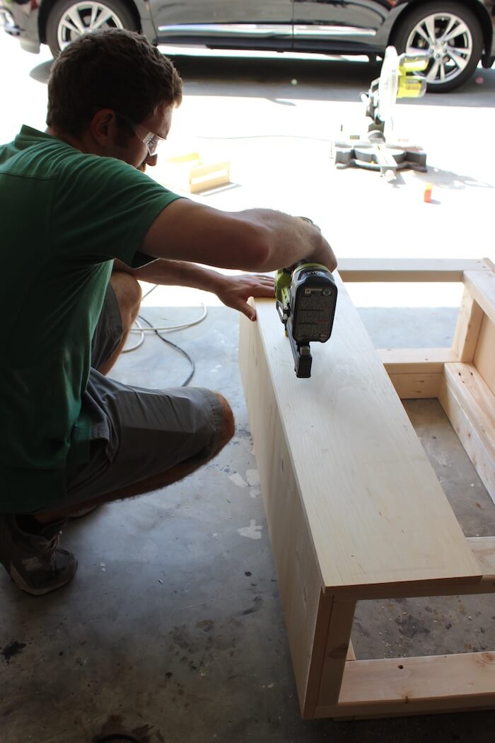 DIY Modern Floating Coffee Table - Step 13