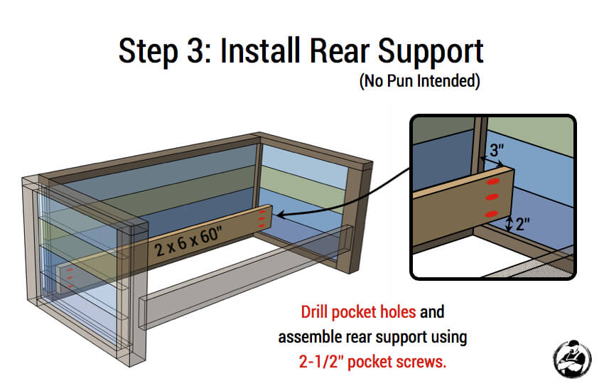 DIY Planked Wood Loveseat Plans - Step 3