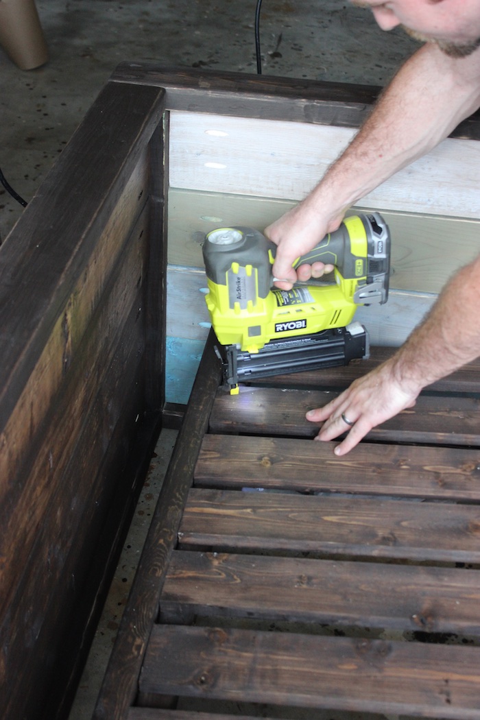 DIY Planked Wood Loveseat - Step 12