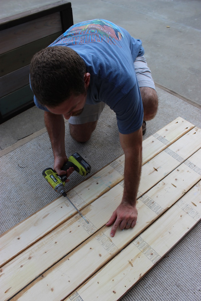 DIY Planked Wood Loveseat - Step 5