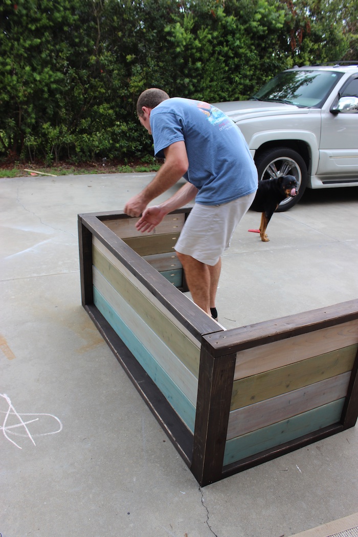 DIY Planked Wood Loveseat - Step 7