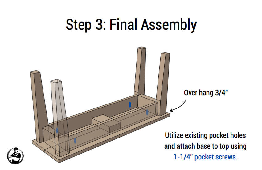 DIY Small Entry Bench Plans-Step3