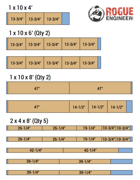 Rogue Engineer - Free Modern Floating Coffee Table Plans