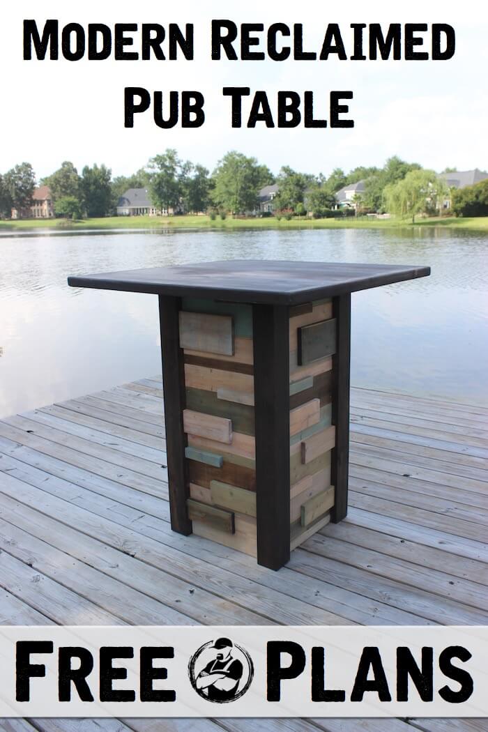 Modern Reclaimed Pub Table - DIY Plans - Rogue Engineer