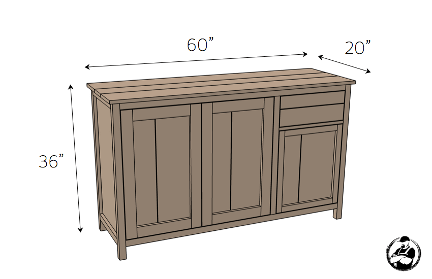  Farmhouse  Buffet  Free DIY Plans  Rogue Engineer