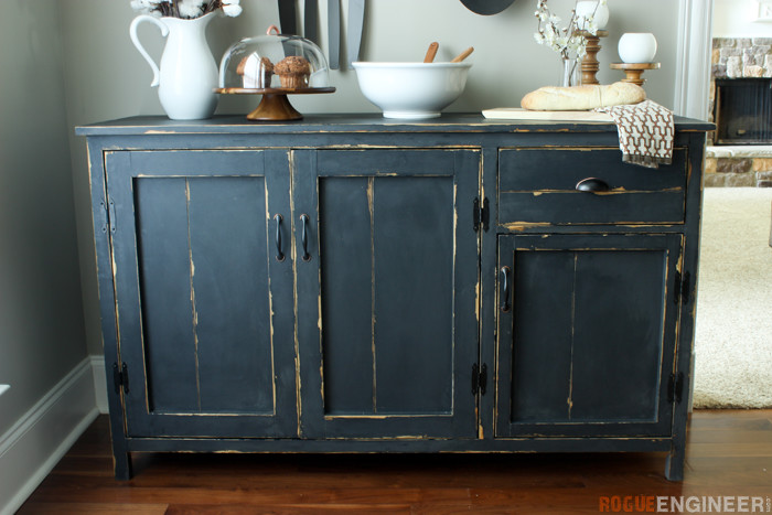 DIY Farmhouse Buffet Plans - Rogue Engineer -1