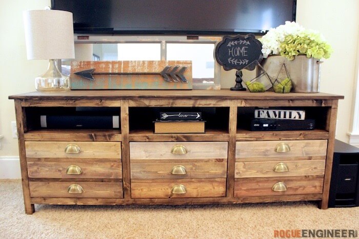 Printmakers Media Console Free Diy Plans Rogue Engineer