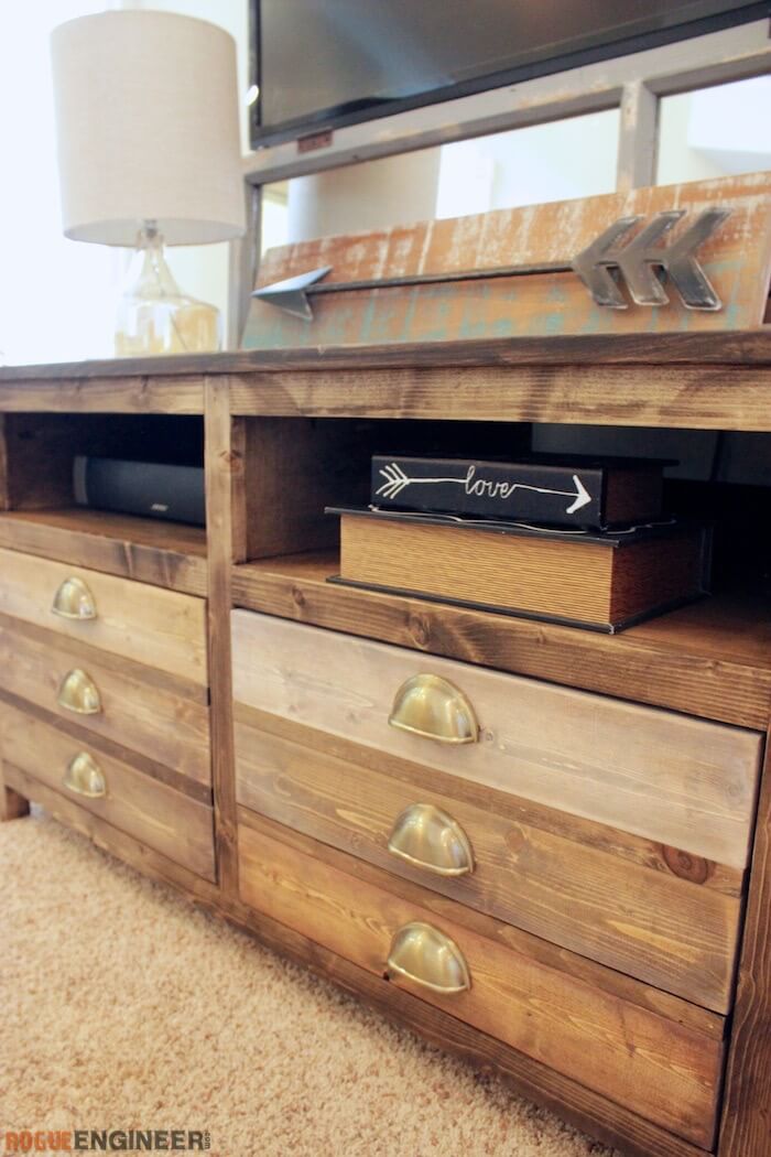 Printmakers Media Console { Free DIY Plans } Rogue Engineer