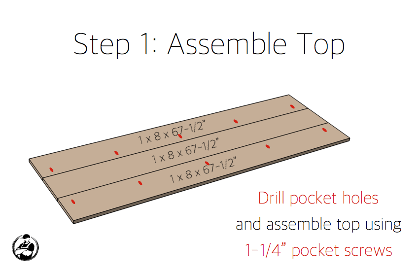 DIY Printmakers Media Console Plans - Step 1
