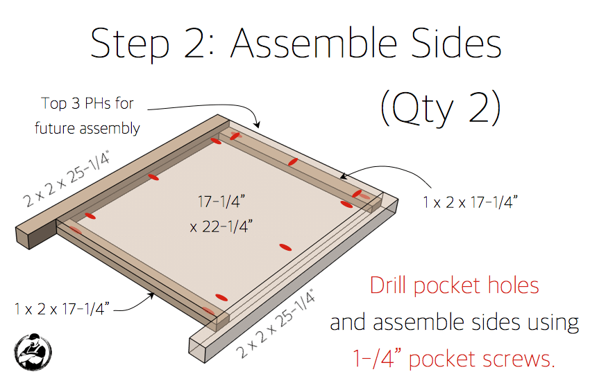 DIY Printmakers Media Console Plans - Step 2