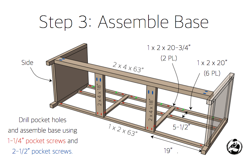 DIY Printmakers Media Console Plans - Step 3