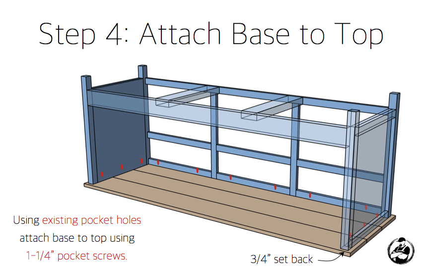 DIY Printmakers Media Console Plans - Step 4