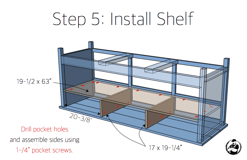 DIY Printmakers Media Console Plans - Step 5