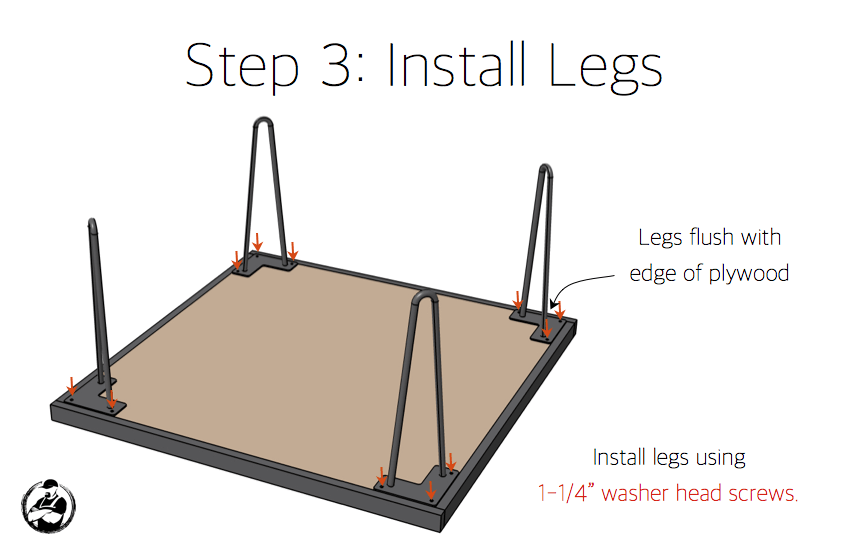 DIY Tribal Coffee Table Plans - Step 3