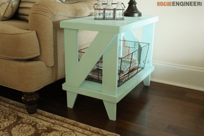 Narrow Cottage Side Table Free Diy, Diy Narrow End Table Plans