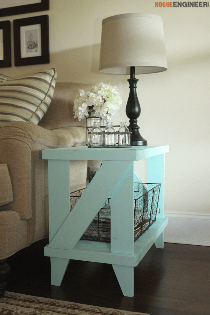 Narrow Cottage Side Table Free Diy, Skinny End Table Plans