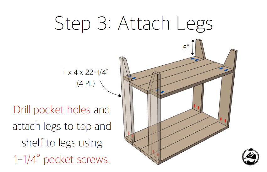 Narrow Cottage Side Table Plans - Step 3