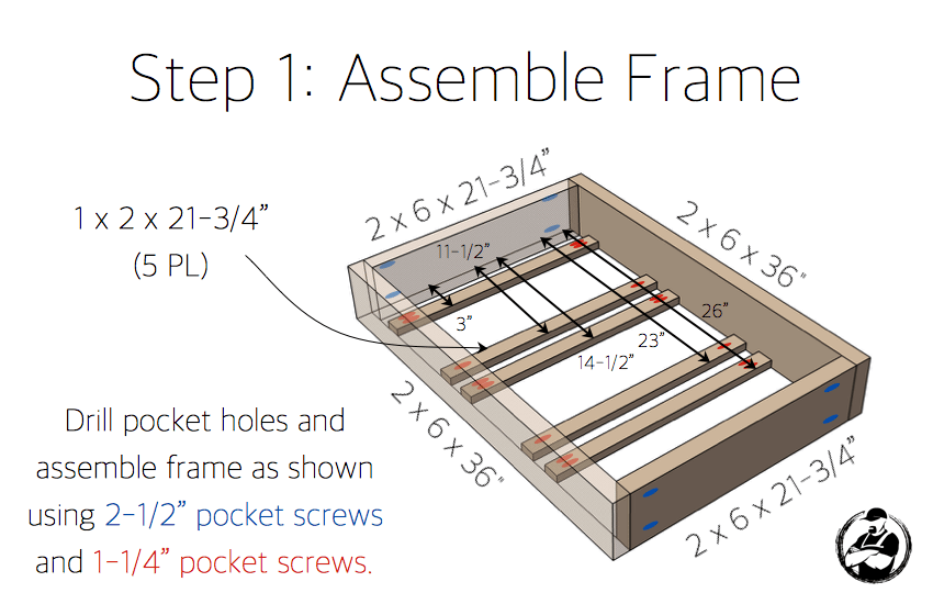 Apothecary DIY Wall Shelf Plans - Step 1