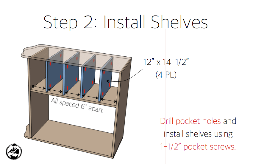 DIY Dress Up Center Plans - Step 2