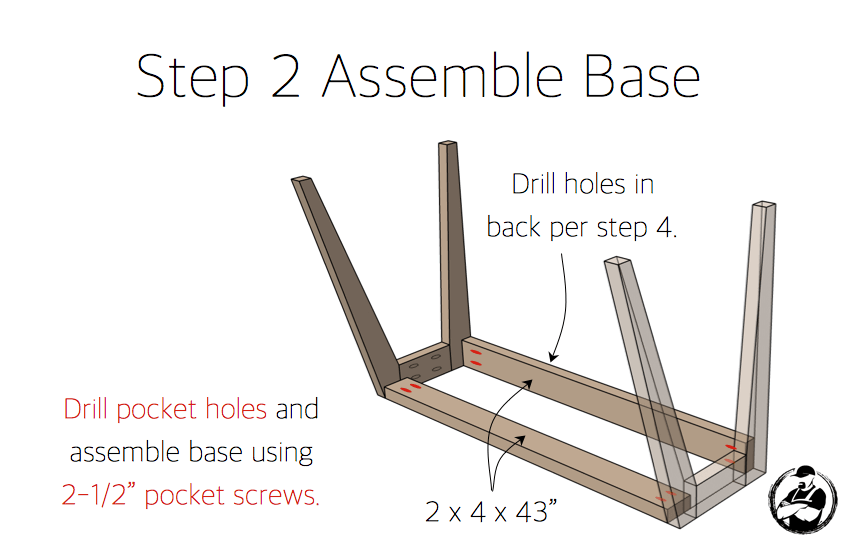 DIY Lindsay Desk Plans - Step 2