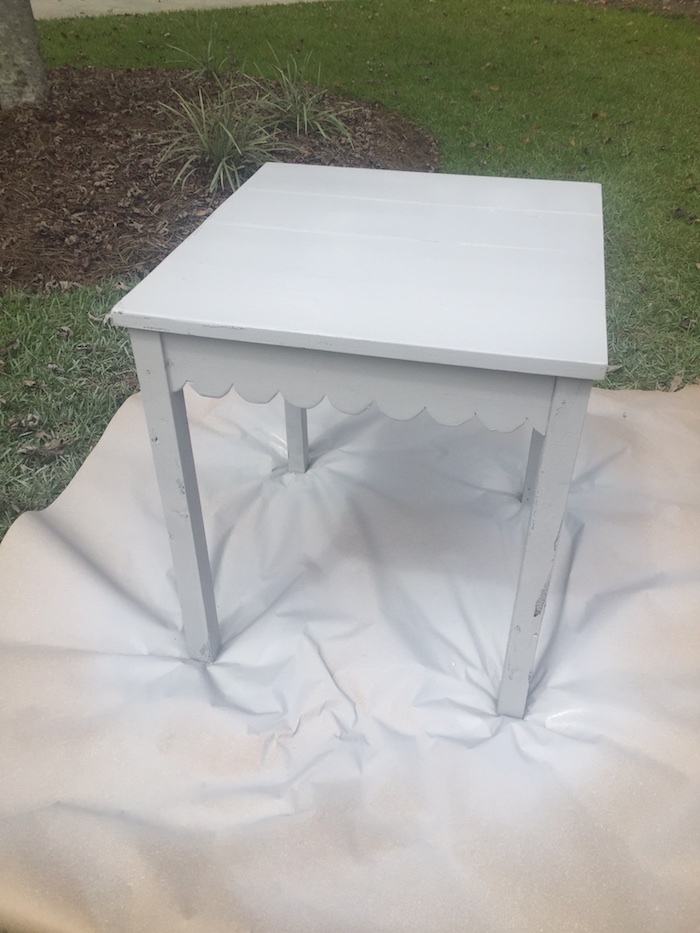 DIY Scalloped Side Table 15