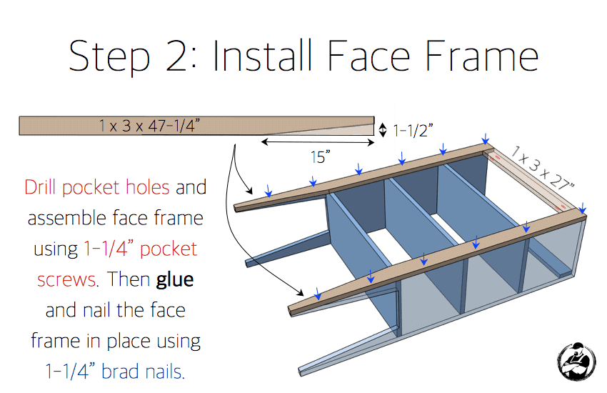 DIY Jelly Cabinet Plan Step 2