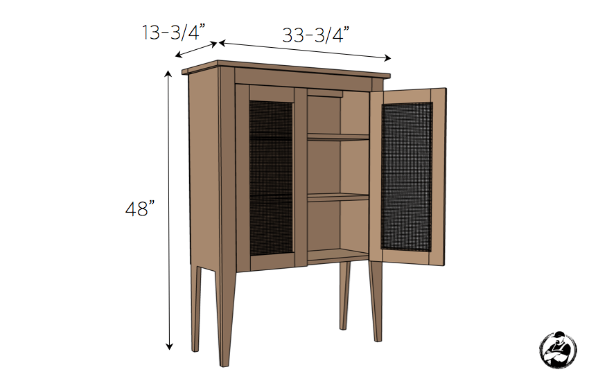 DIY Jelly Cabinet Plans - Dimensions