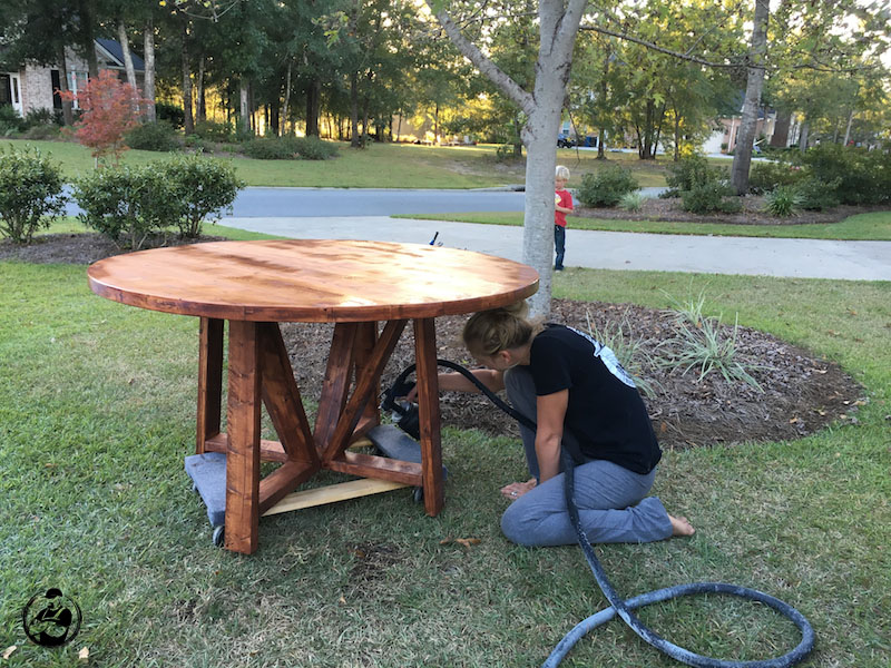 Diy Round Wood Patio Table Patio Furniture