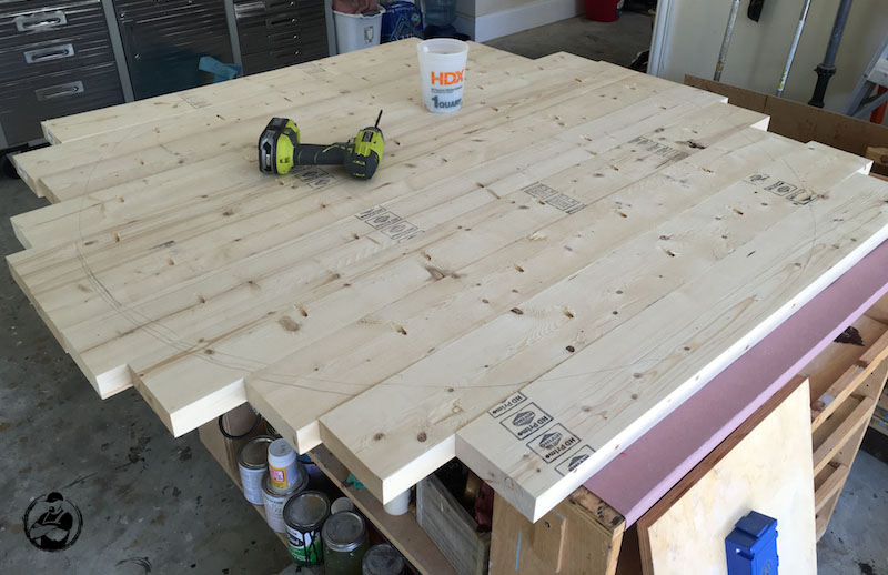 DIY Round Trestle Dining Table - Step 6