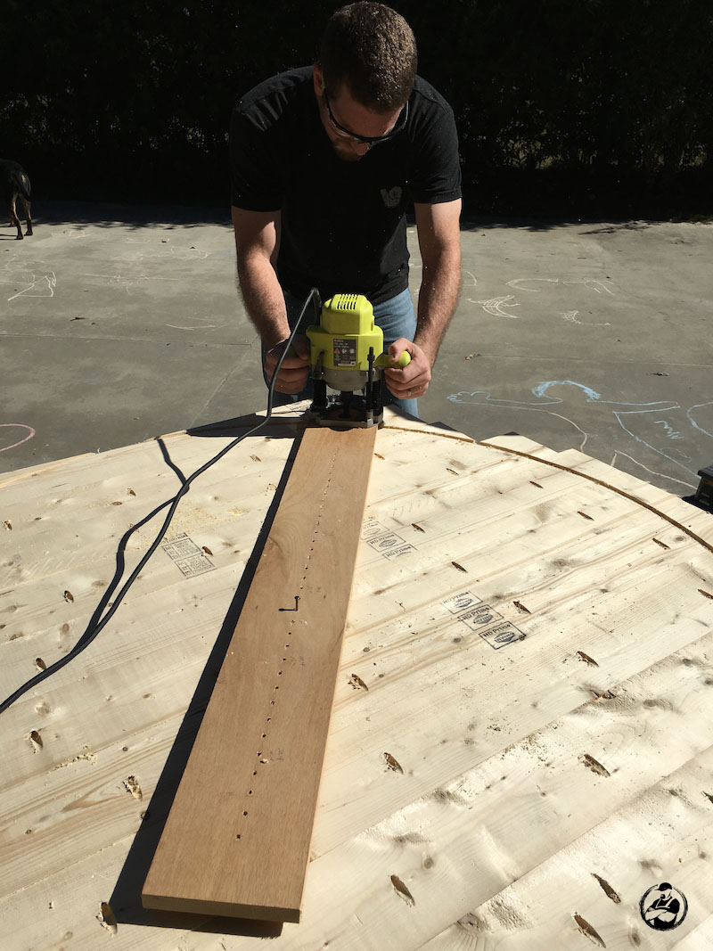 DIY Round Trestle Dining Table - Step 8