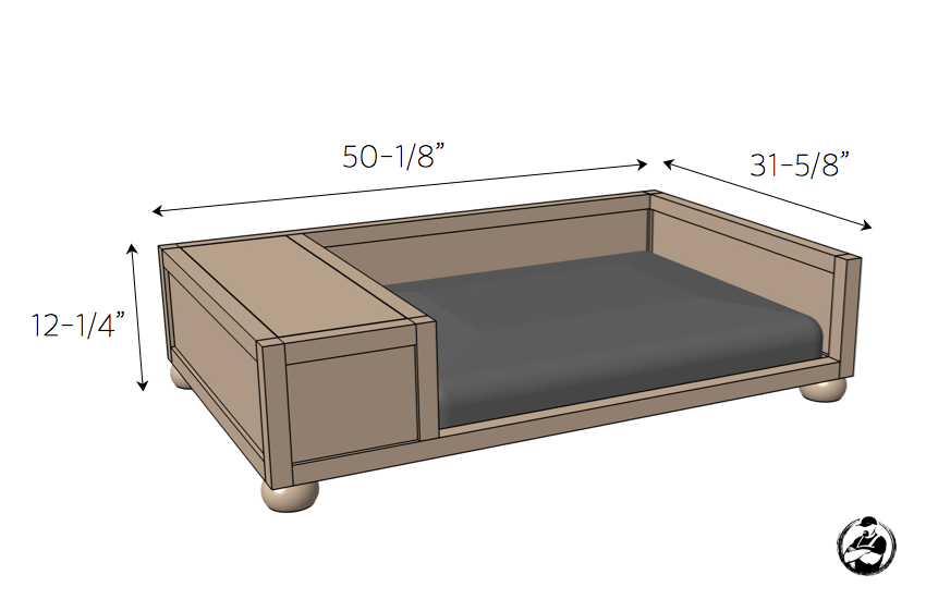 Large dog shop bed measurements