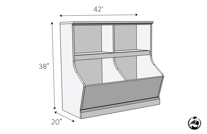 toy box bookshelf combo plans